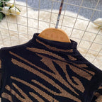 Rhinestone Studded Zebra Print Top