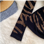 Rhinestone Studded Zebra Print Top