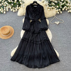 French Style A-line Ruffled Dress