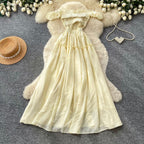 Puffy Sleeve Off-shoulder Dress