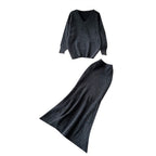 Soft Sweater & Fishtail Skirt 2Pcs