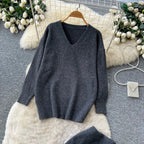 Soft Sweater & Fishtail Skirt 2Pcs