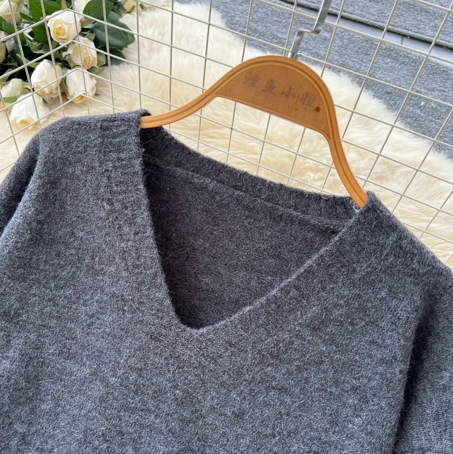 Soft Sweater & Fishtail Skirt 2Pcs