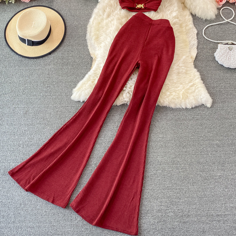 Fashion High-waist Skinny Two-piece Suit