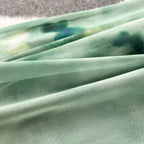 Fairy Green Mesh Loose-fit Halter Dress