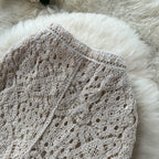 Bohemian Style Hollowed Crochet Knitted Trousers
