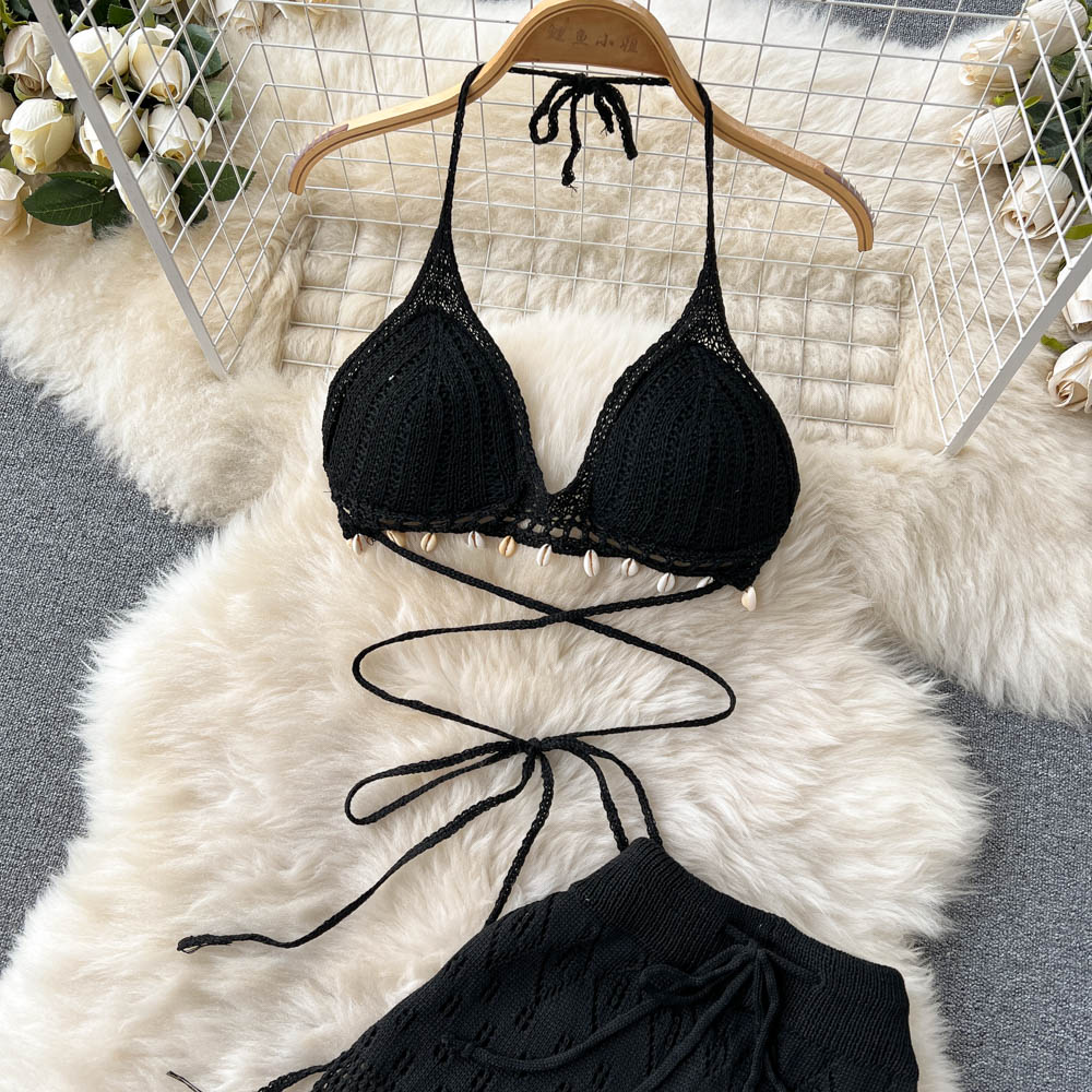 Two-piece Straight-leg Trousers & Lace-up Top