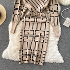 V-neck Knitted Dress
