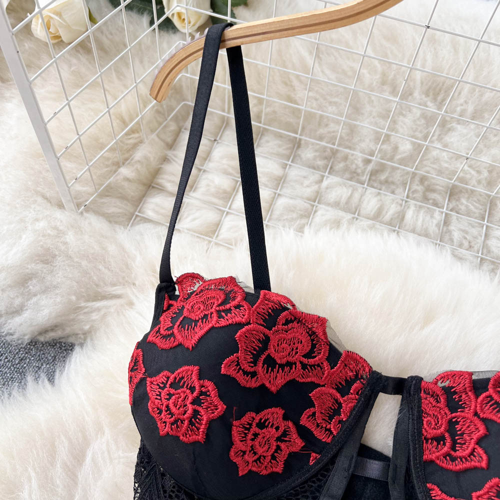 Black Lace Sexy Lingerie 2Pcs Set