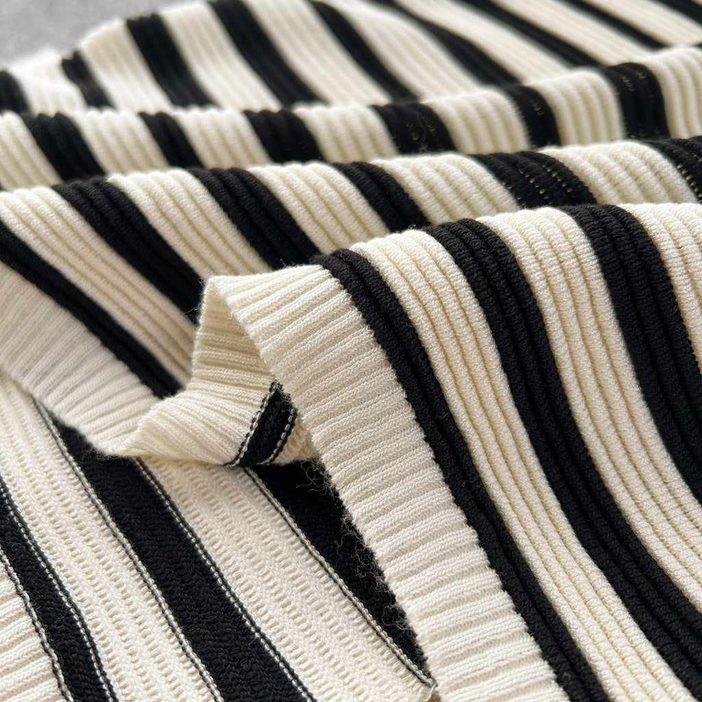 Color-block Striped Loose Knitted Dress