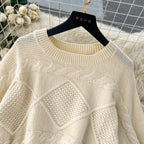 Cable Sweater&Half-body Skirt 2Pcs