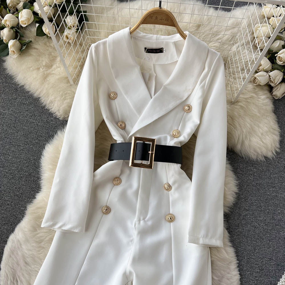 Chiffon Straight-leg Wide-leg Jumpsuit