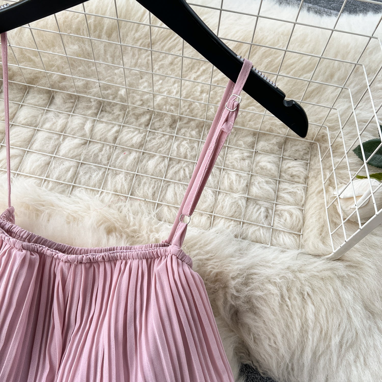 Solid Color Ruffled Slip Jumpsuit
