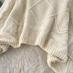 Cable Sweater&Half-body Skirt 2Pcs
