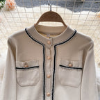 Cardigan&High-waisted Trousers Knitted 2Pcs