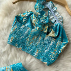 Printed Halter Top&Skirt 2Pcs Set