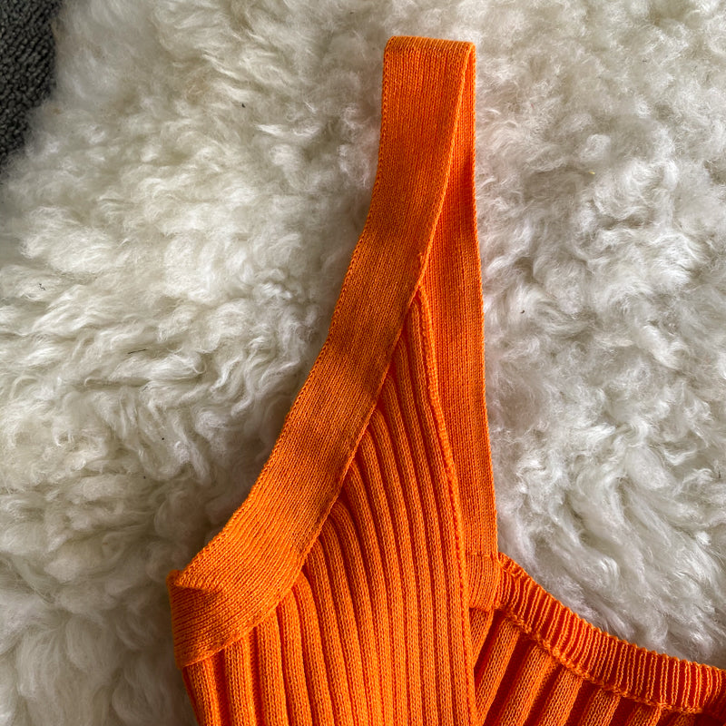 Vintage Pit-striped Knitted Vest
