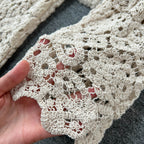Bohemian Style Hollowed Crochet Knitted Trousers