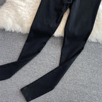 Two-piece Suit Of Sleeveless Vest And High-waist Stretch Trousers