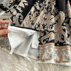 Printed Single-breasted Lantern Sleeve Dress