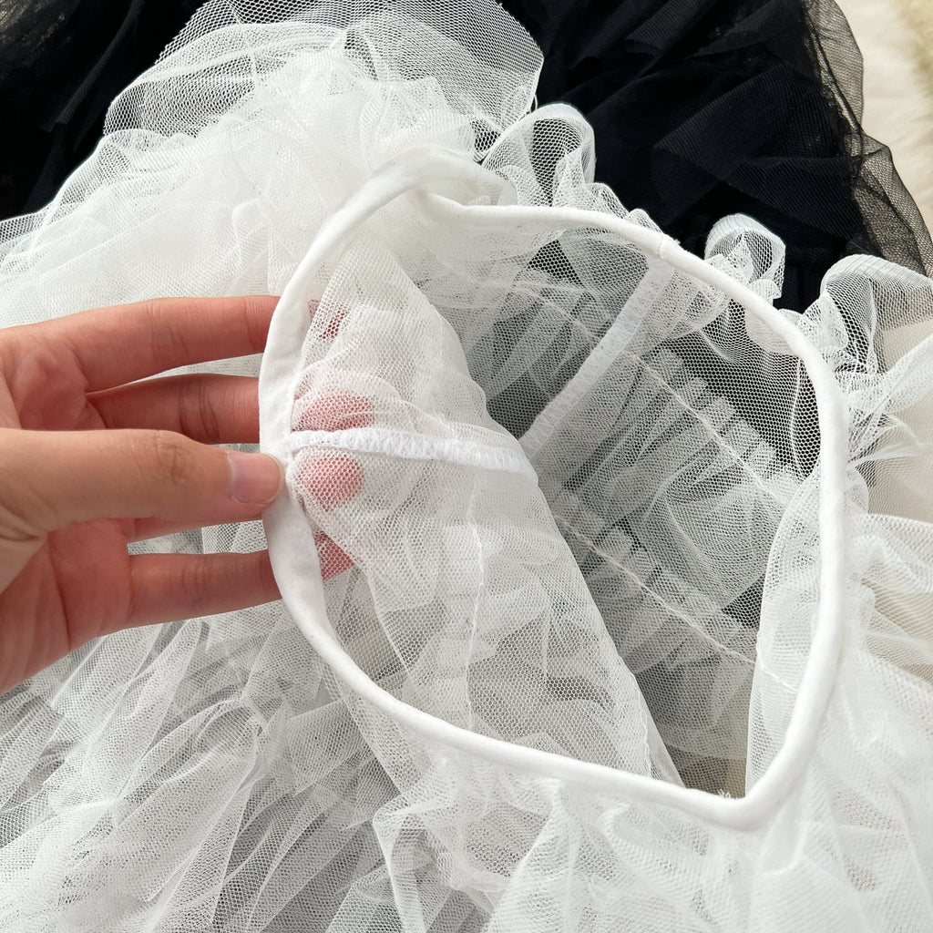 Niche Layered See-through Mesh Trousers