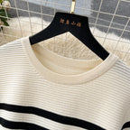 Color-block Striped Loose Knitted Dress