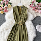 Suit Collar Flared Pants Jumpsuit