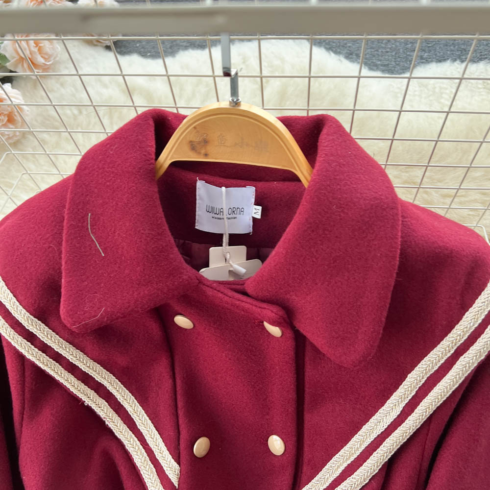Lapel Double-breasted Trench Coat