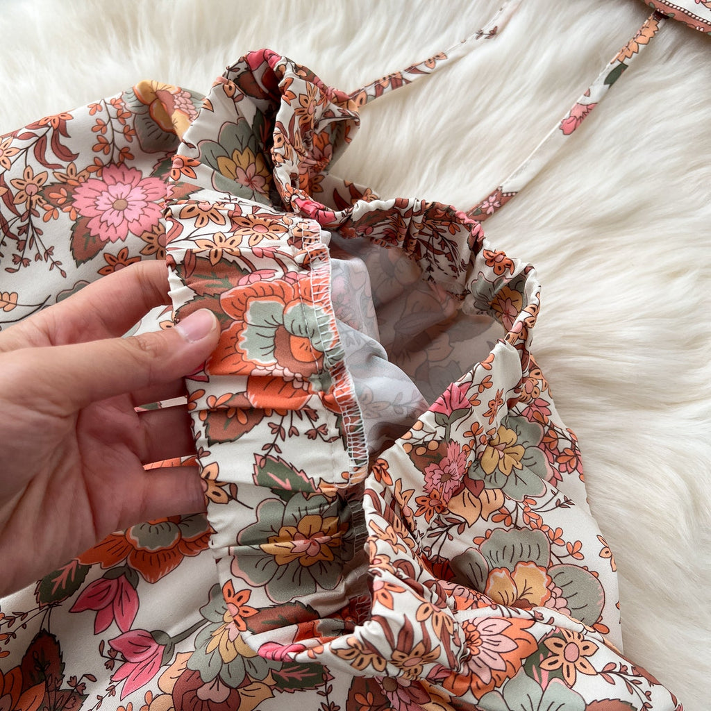 Bohemia Floral Camisole&Skirt 2Pcs