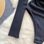 Hollowed Slim-fit Black One-piece Lingerie