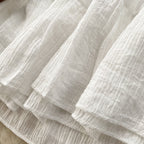 Sweetie Lace-up Ruffled White Dress