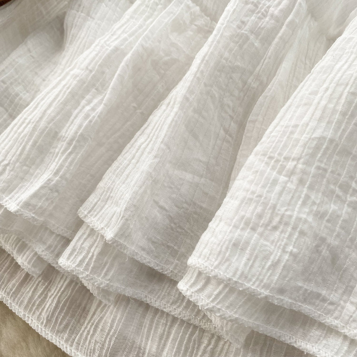 Sweetie Lace-up Ruffled White Dress