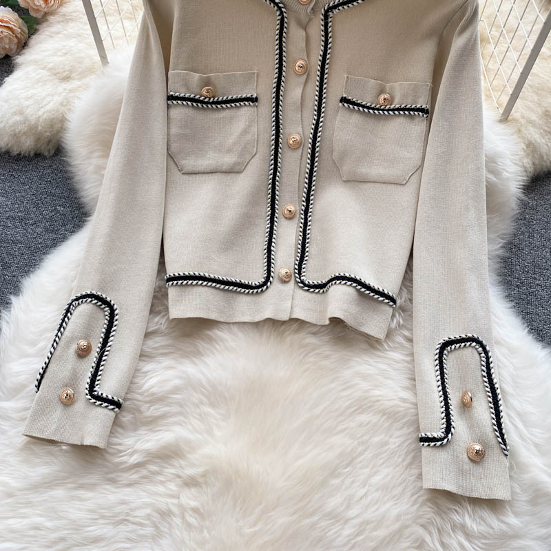 Cardigan&High-waisted Trousers Knitted 2Pcs