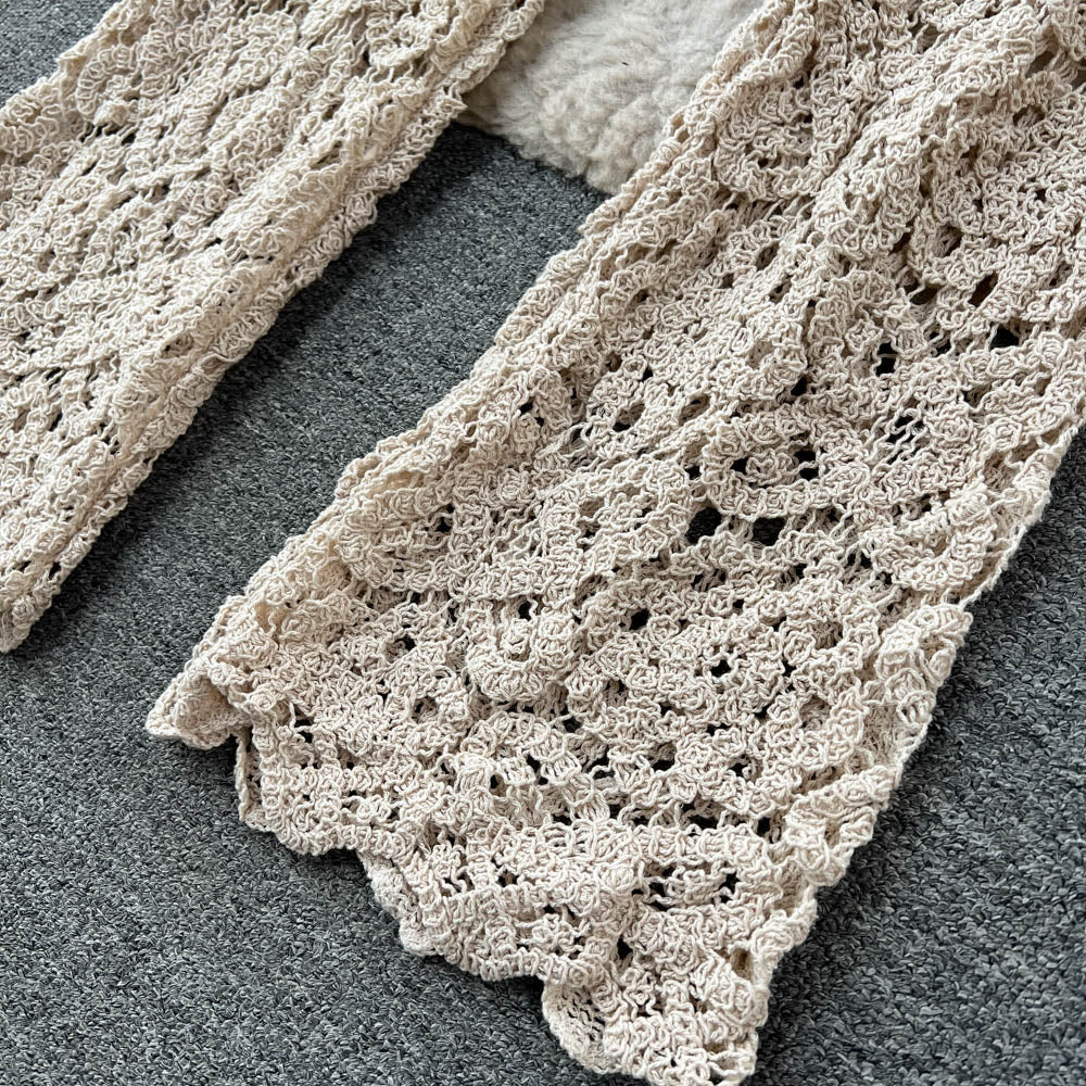 Bohemian Style Hollowed Crochet Knitted Trousers