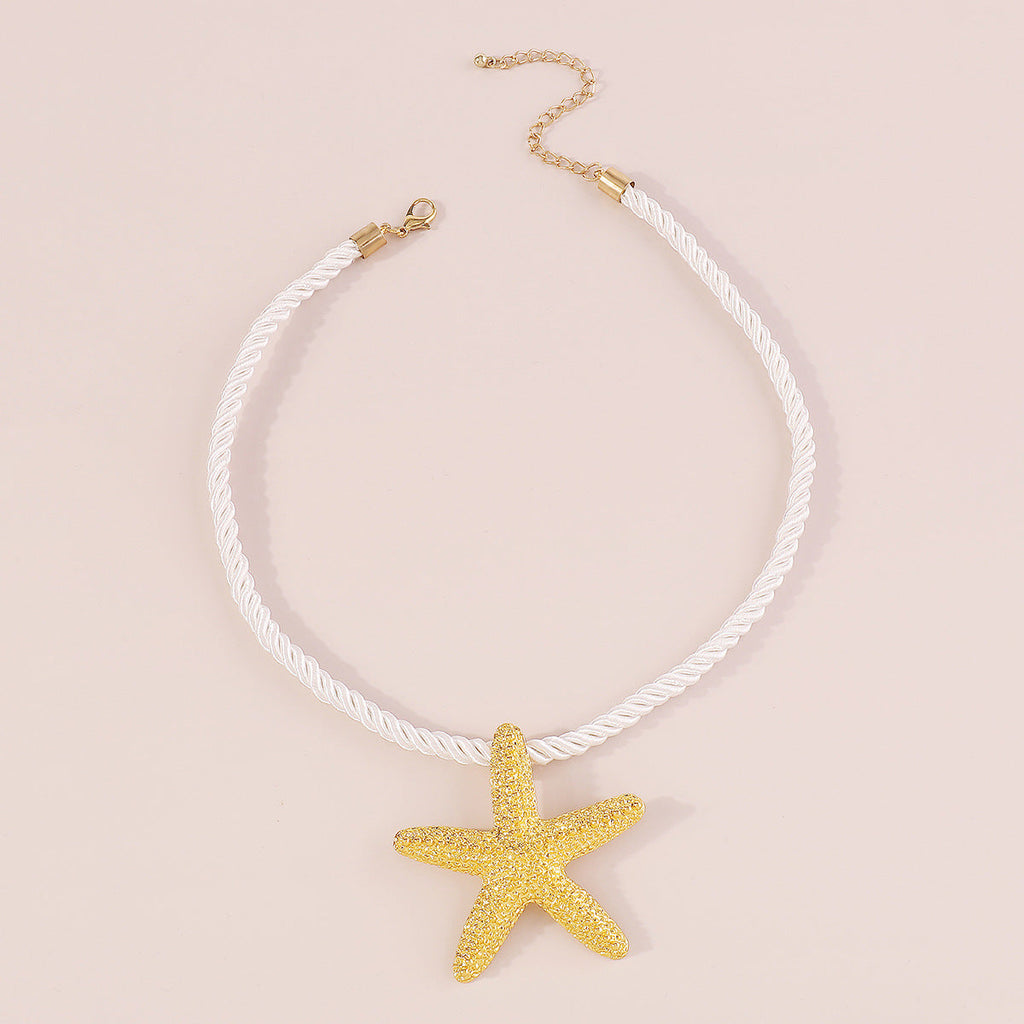 Niche Starfish Pendant Necklace&Earrings
