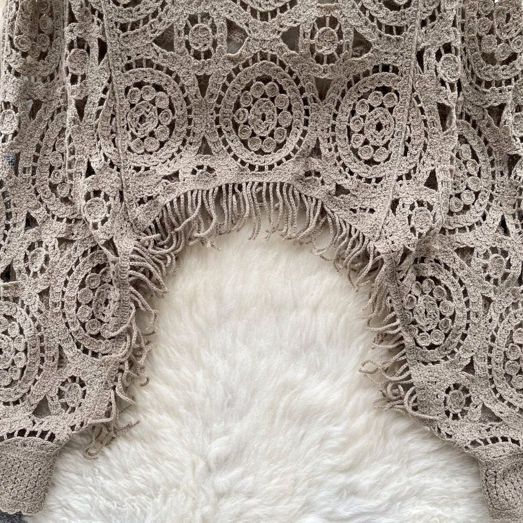 Vintage Hollowed Crochet Knitted Top