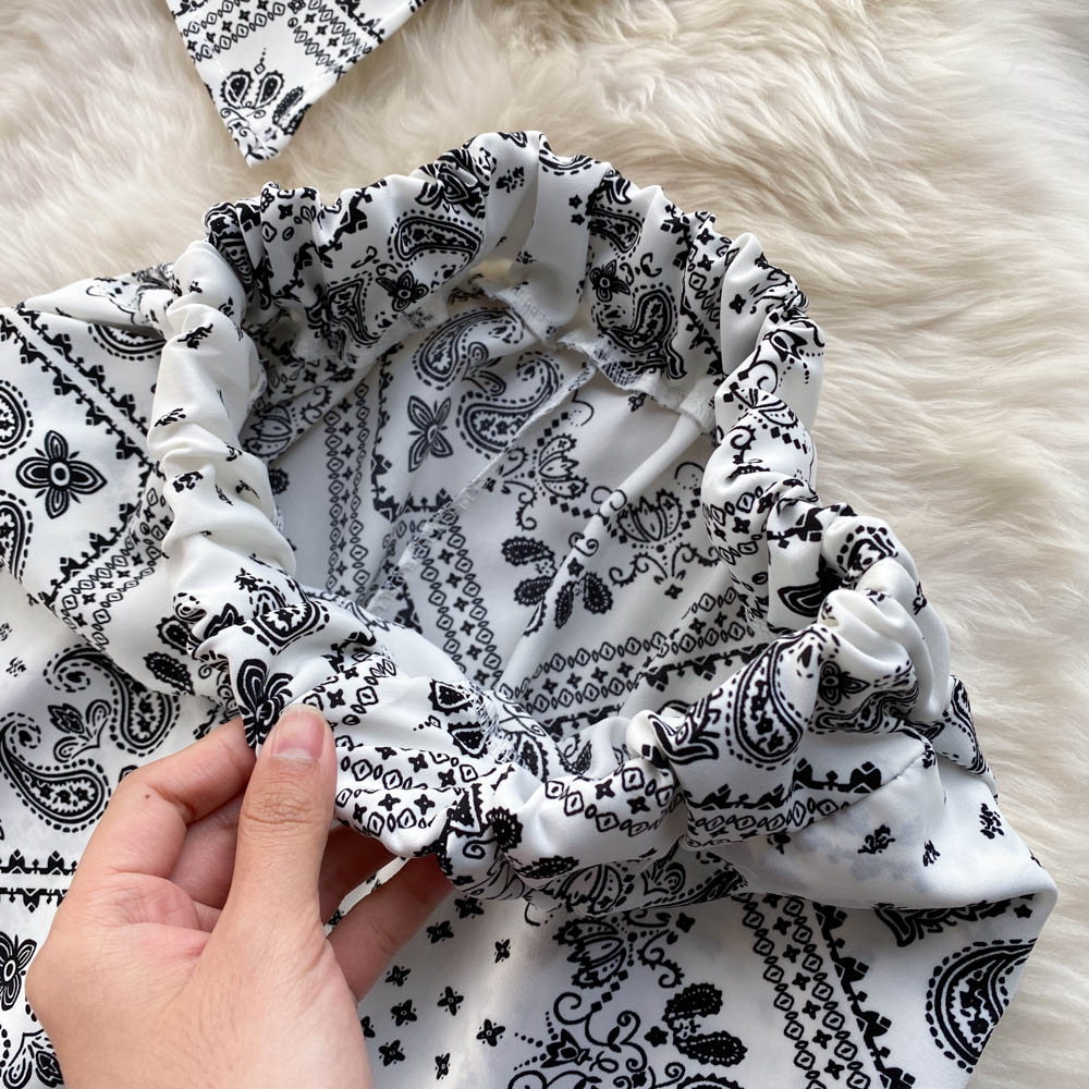 Printed Camisole&Drawstring Pants 2Pcs Set