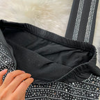 Top&Fishtail Skirt Rhinestone Studded 2Pcs