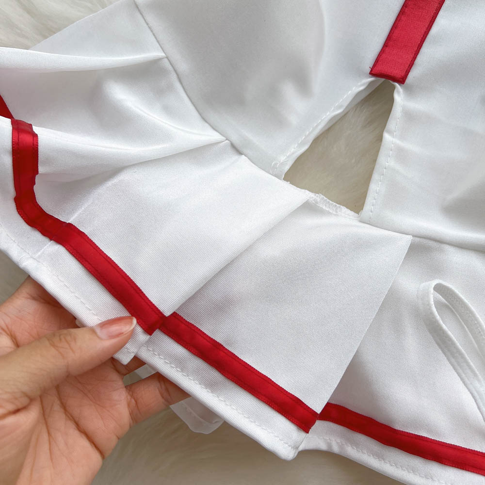 Sweet Bow-tie Hollowed Halter Jumpsuit