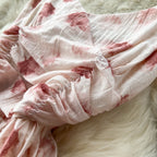 Vintage Ruffled Printed Slip Dress