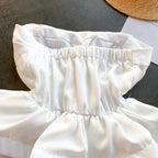 Niche Double Ruffled Hem Short Top