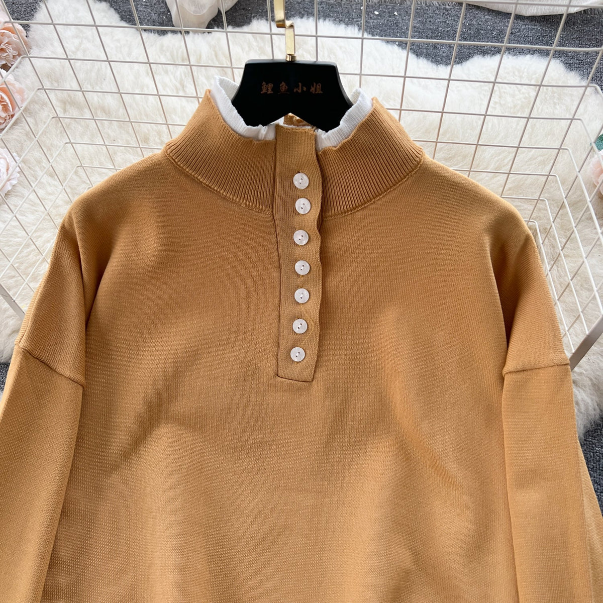 Color Blocking Jumper&Trousers Knitted 2Pcs