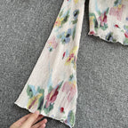 Chic Printed Floral Sun-protection Top