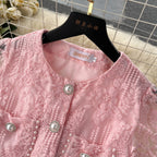 Crochet Shirt&Skirt Lace 2Pcs