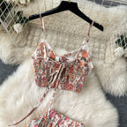 Bohemia Floral Camisole&Skirt 2Pcs