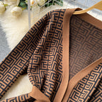 Printed Cardigan&Bottom Vest&Wide-leg Trousers