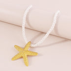 Niche Starfish Pendant Necklace&Earrings