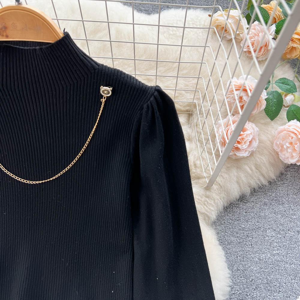Turtleneck Sweater& Plaid Skirt 2Pcs Set