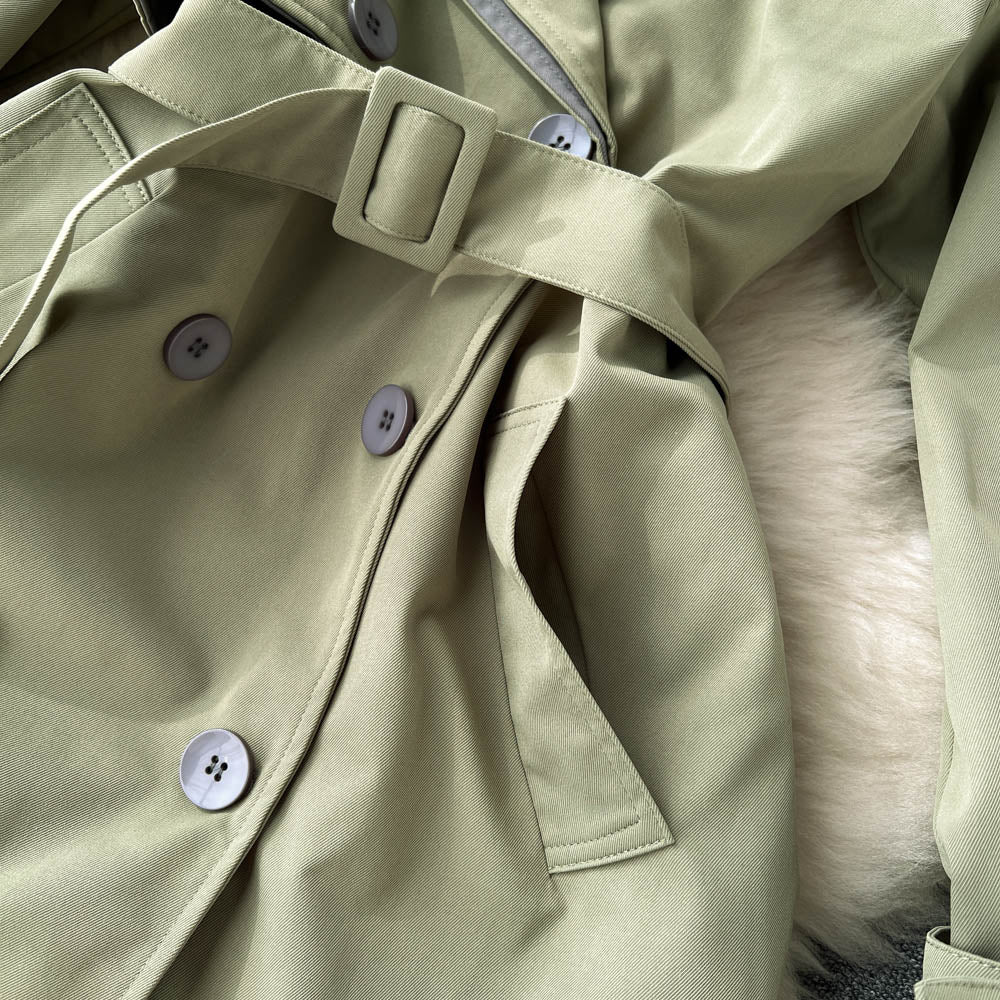 Vintage Suit Collar Trench Coat