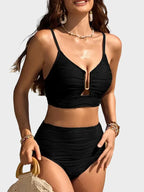 2 Piece Bikini Set U-Wire Cutout Swimsuit
